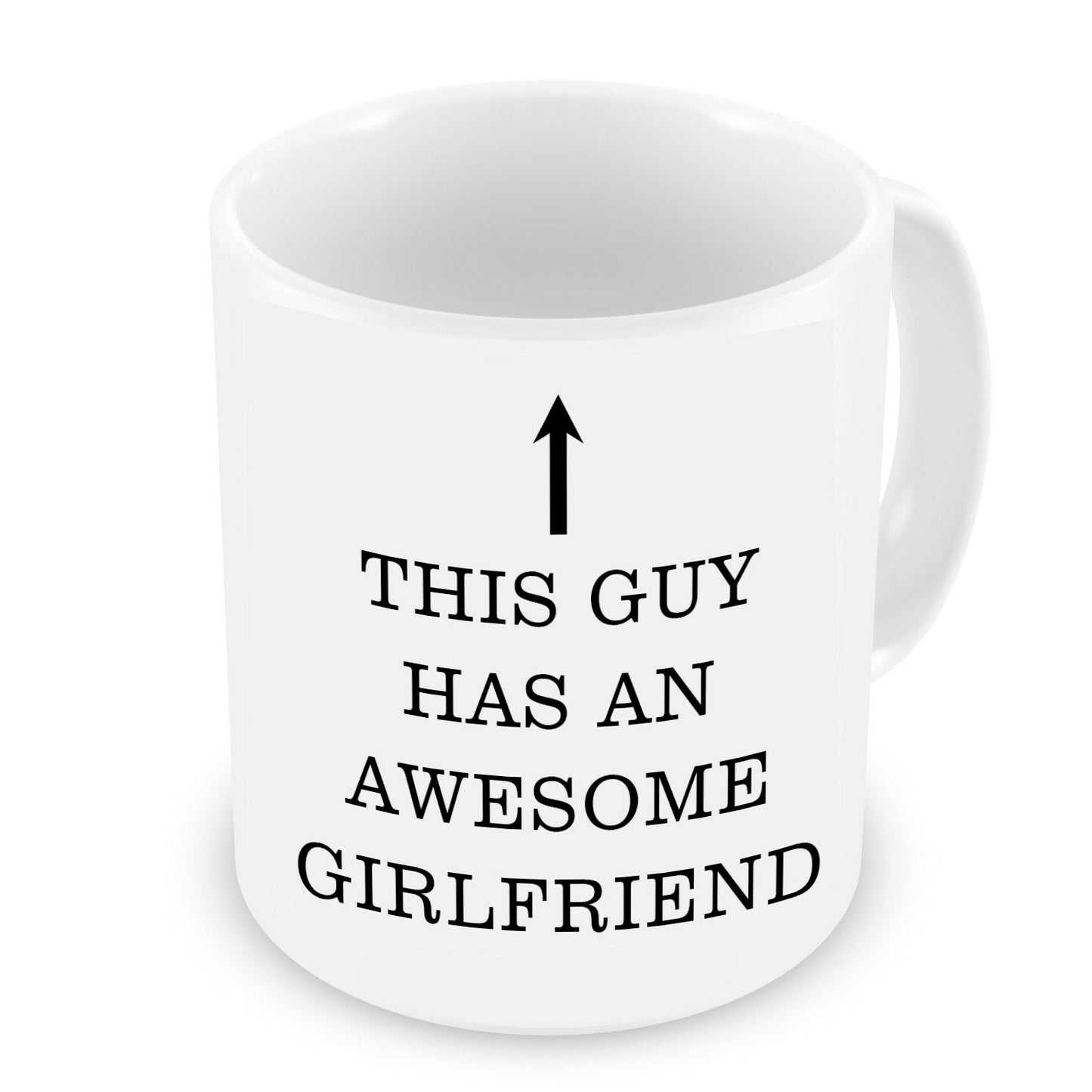 VIROSA Funny Mug – This Guy Has an Awesome Girlfriend – Gift for Boyfriend, Husband from Her – Valentine’s Day, Birthday, Christmas, Anniversary – 11oz White Ceramic Coffee Cup