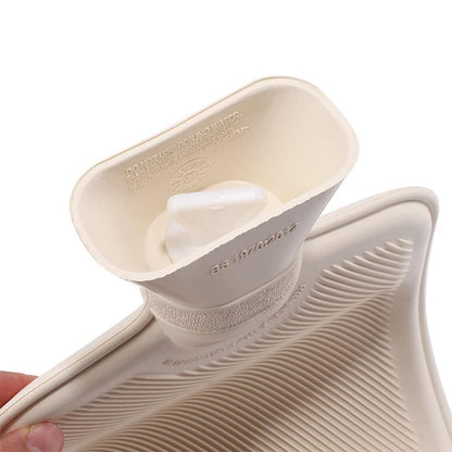 Premium Cozy Fluffy Hot Water Bottle | Large 2L Capacity | Relief from Pain & Cramps (Cream)