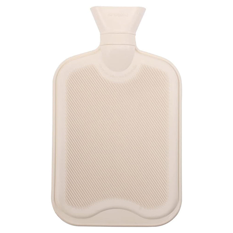 Premium Cozy Fluffy Hot Water Bottle | Large 2L Capacity | Relief from Pain & Cramps (Cream)