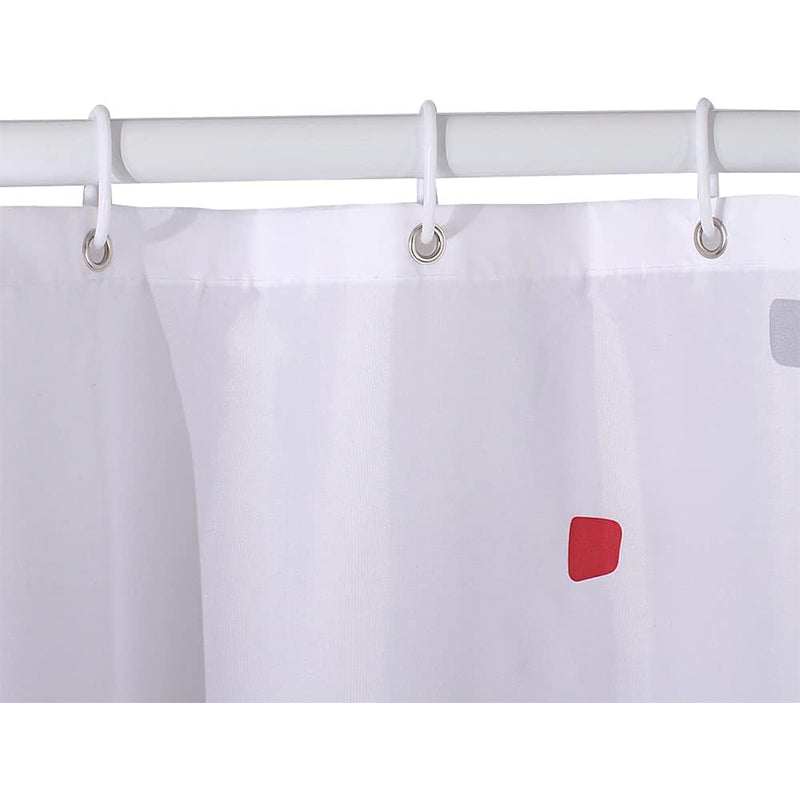 Mosaic Red Shower Curtain Anti Mould, Mildew Resistant | Water Repellant Fabric | 100% Polyster
