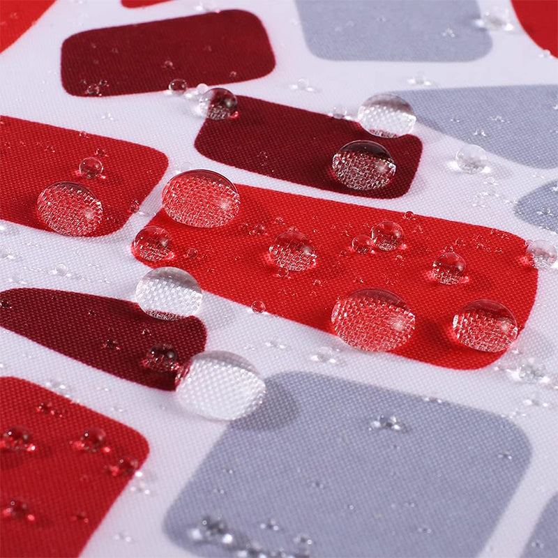 Mosaic Red Shower Curtain Anti Mould, Mildew Resistant | Water Repellant Fabric | 100% Polyster