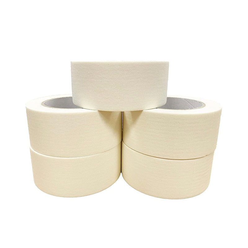 Pack of 5 Masking Tape Rolls - 48mm Wide, 50 Metres | Ideal for Painters, Decorators, Professional & DIY Use | Perfect for Painting Walls, Crafts & More