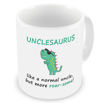 Unclesauras Mug - Like a Normal Uncle But More Roar-Some! Perfect for Uncle, Birthday, Christmas, Thanksgiving, Father's Day Gift
