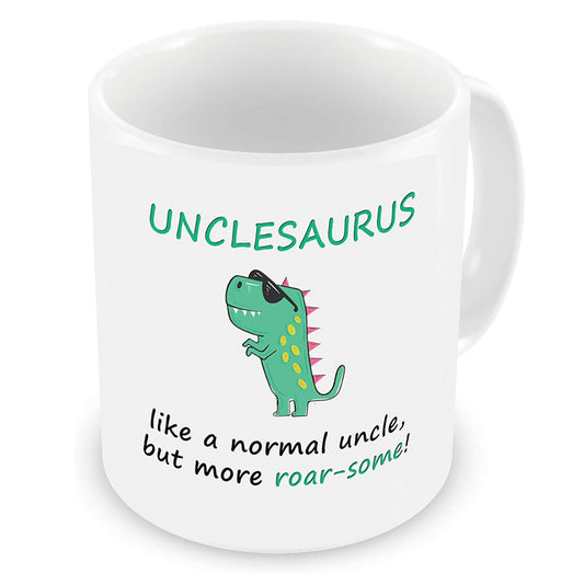 Unclesauras Mug - Like a Normal Uncle But More Roar-Some! Perfect for Uncle, Birthday, Christmas, Thanksgiving, Father's Day Gift