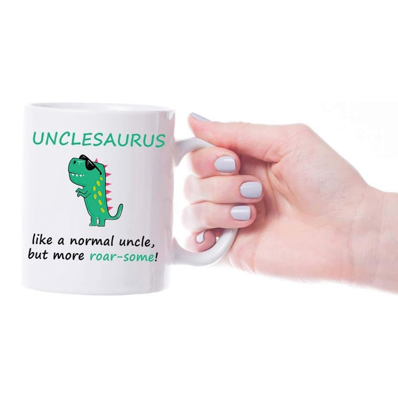 Unclesauras Mug - Like a Normal Uncle But More Roar-Some! Perfect for Uncle, Birthday, Christmas, Thanksgiving, Father's Day Gift