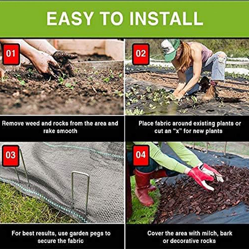 Heavy Duty Weed Membrane - UV Stabilized Weed Control Fabric (2M x 10M)
