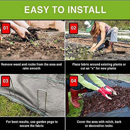Heavy Duty Weed Membrane - UV Stabilized Weed Control Fabric (2M x 10M)