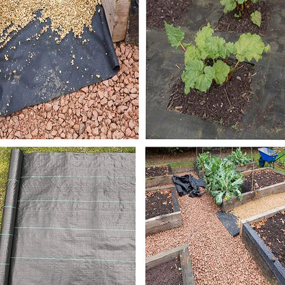 Heavy Duty Weed Membrane - UV Stabilized Weed Control Fabric (2M x 10M)
