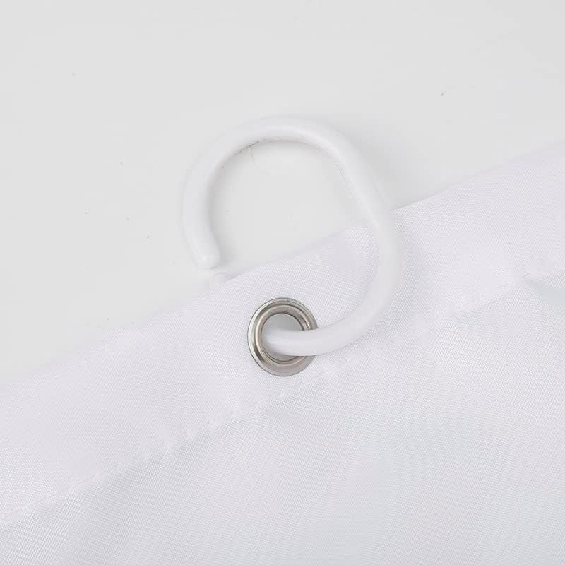 White Shower Curtain - Anti-Mould, Mildew Resistant (71 x 71 Inch) Water Repellent Polyester
