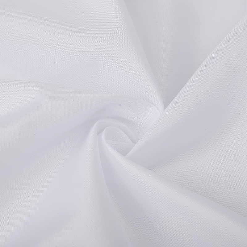 White Shower Curtain - Anti-Mould, Mildew Resistant (71 x 71 Inch) Water Repellent Polyester