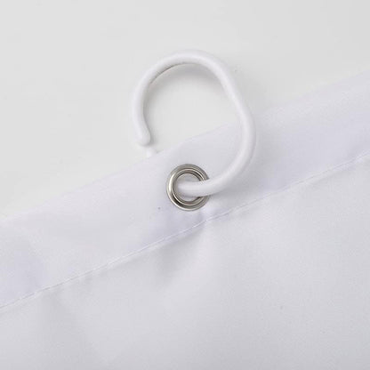 White & Grey Striped Shower Curtain - Anti-Mould, Mildew Resistant | 180x180 cm | Water Repellent Polyester