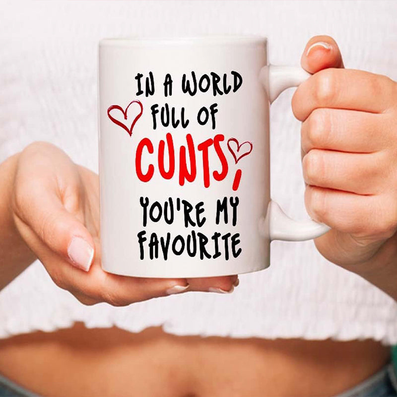 A World Full of C NTS, You’re My Favorite - Funny Rude Gift Coffee Mug for Any Occasion