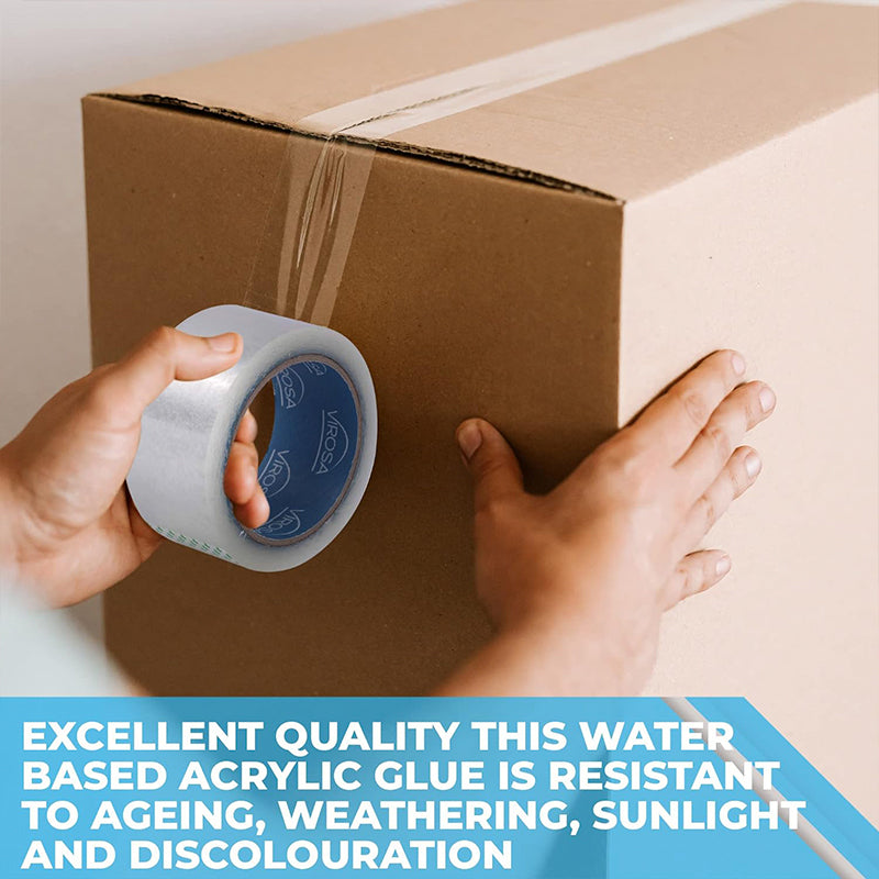 Heavy Duty Clear Packing Tapes - 48mm x 66m (3 Rolls)