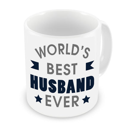 VIROSA Funny Husband Mug – World’s Best Husband Ever – Sarcastic Gift for Him from Wife – Anniversary, Valentine’s Day, Christmas or Birthday Present – 11oz White Ceramic Coffee Cup