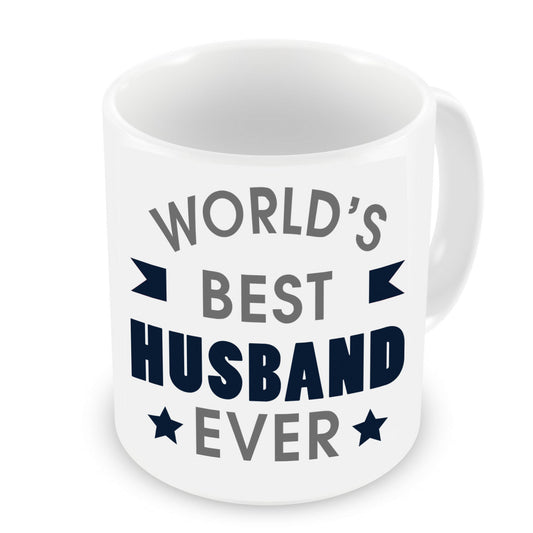 VIROSA Funny Husband Mug – World’s Best Husband Ever – Sarcastic Gift for Him from Wife – Anniversary, Valentine’s Day, Christmas or Birthday Present – 11oz White Ceramic Coffee Cup