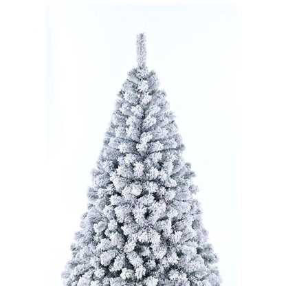 VIROSA Snow Flocked Artificial Christmas Tree – Premium Spruce with Realistic Branches – Includes Sturdy Metal Stand – Indoor Holiday Decoration – Available in 5FT, 6FT & 7FT Sizes