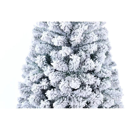 VIROSA Snow Flocked Artificial Christmas Tree – Premium Spruce with Realistic Branches – Includes Sturdy Metal Stand – Indoor Holiday Decoration – Available in 5FT, 6FT & 7FT Sizes