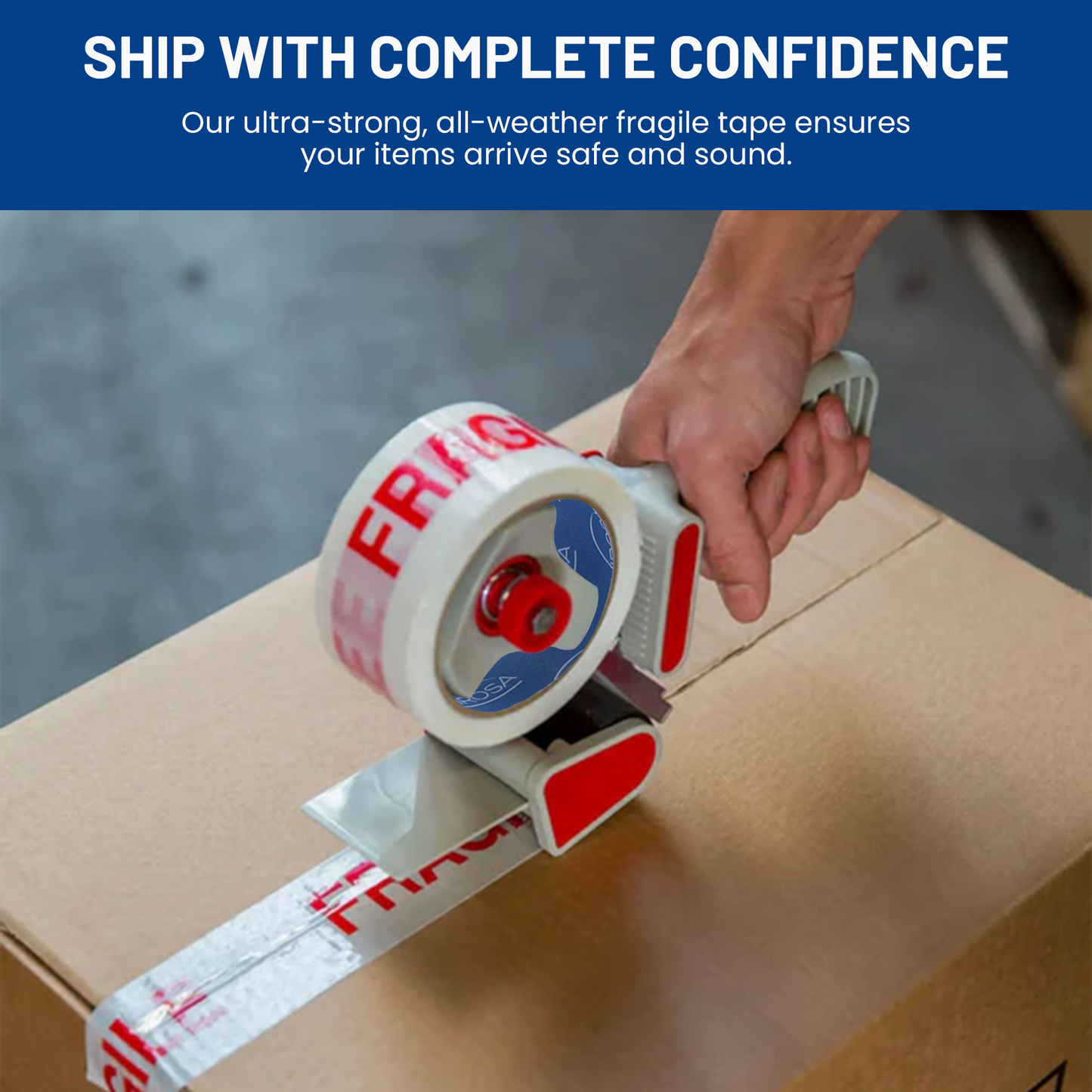 Fragile Printed Tape: Packing & Moving Essentials (48mm x 66m)