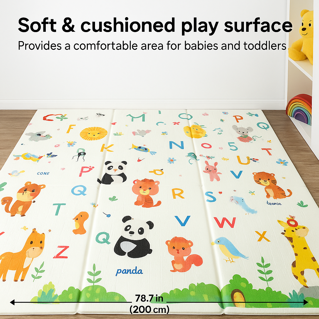 VIROSA Foldable Play Mat for Babies & Toddlers