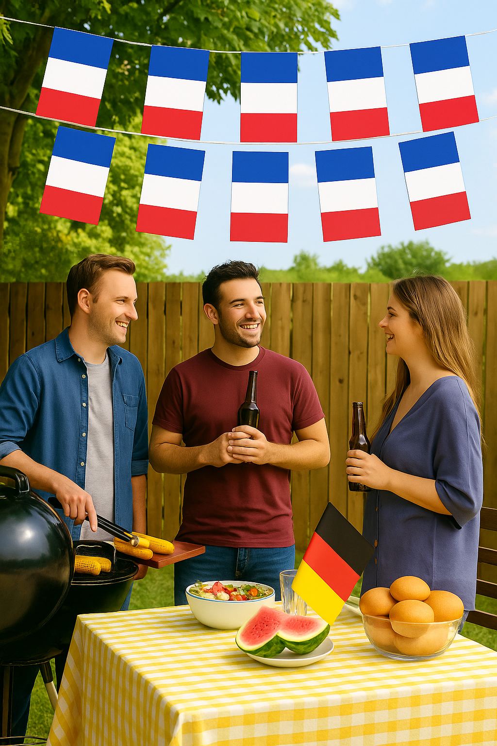 MEGA VALUE France Flag Bunting – 36ft (11m) Long with 36 Flags – French Tricolor Banner for Bastille Day, World Cup, Olympics, Parties & Outdoor Celebrations