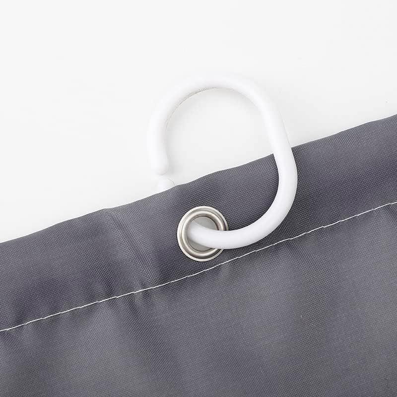 Grey Shower Curtain 180x180cm - Mildew Resistant, Water Repellent, Polyester Fabric
