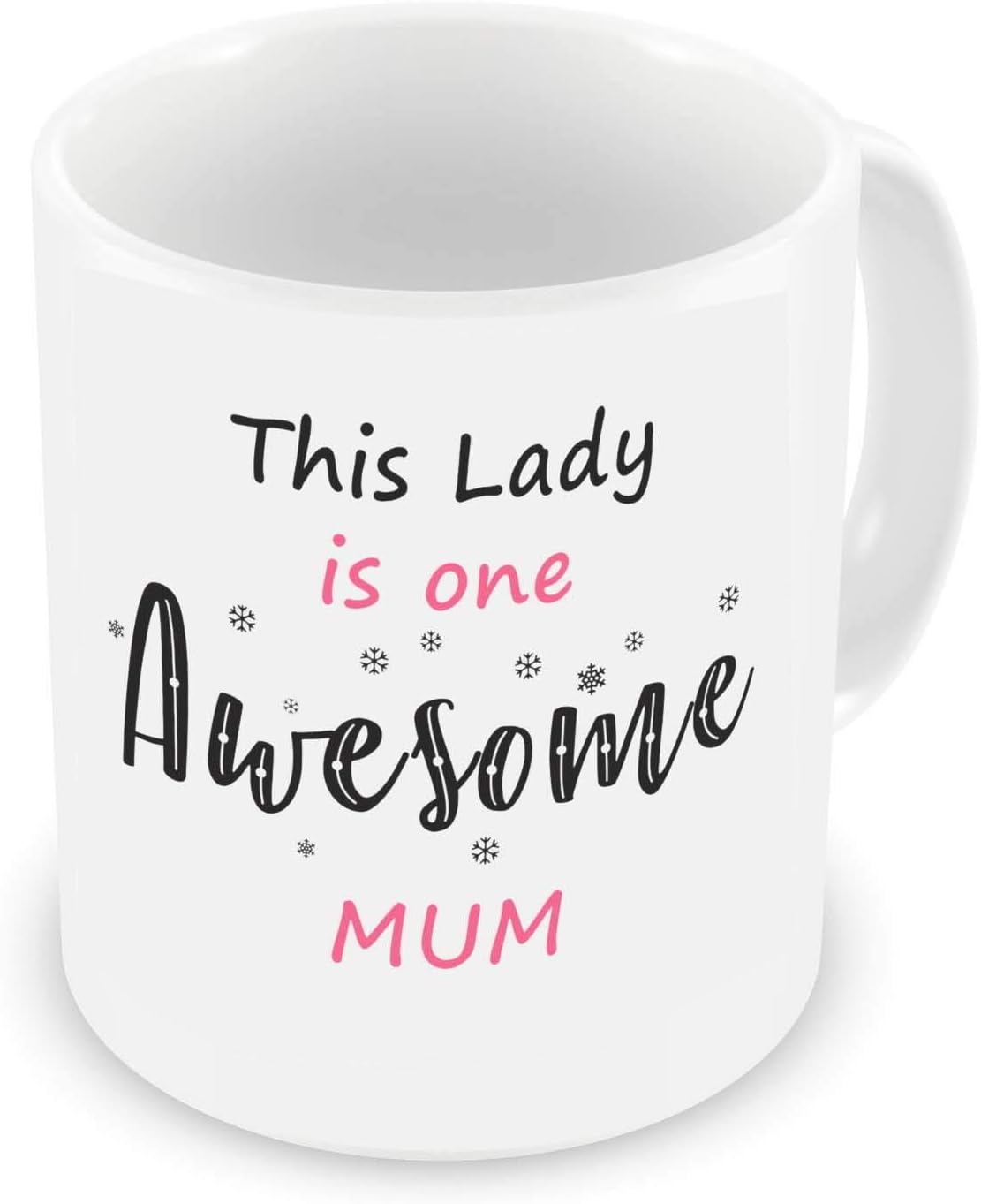 VIROSA Awesome Mom Mug – This Lady is One Awesome Mom – Funny Novelty Gift for Mother’s Day, Birthday, Christmas – 11oz White Ceramic Coffee Cup