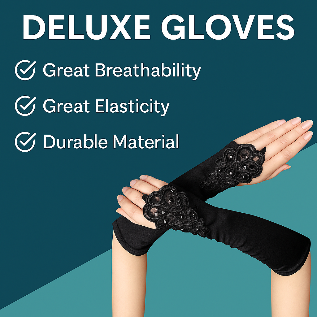 VIROSA 1920s Flapper Costume Set for Women – Gatsby 5-Piece Kit with Feather Headband, Satin Gloves, Pearl Necklace, Earrings & Cigarette Holder – Charleston Fancy Dress Outfit