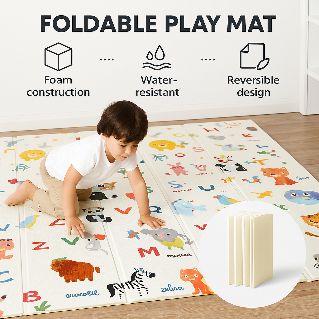 VIROSA Foldable Play Mat for Babies & Toddlers
