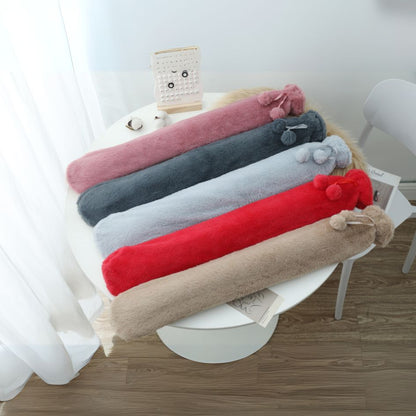 VIROSA Extra Long 2L Hot Water Bottle with Plush Cover & Pom Poms – Pain Relief & Winter Comfort