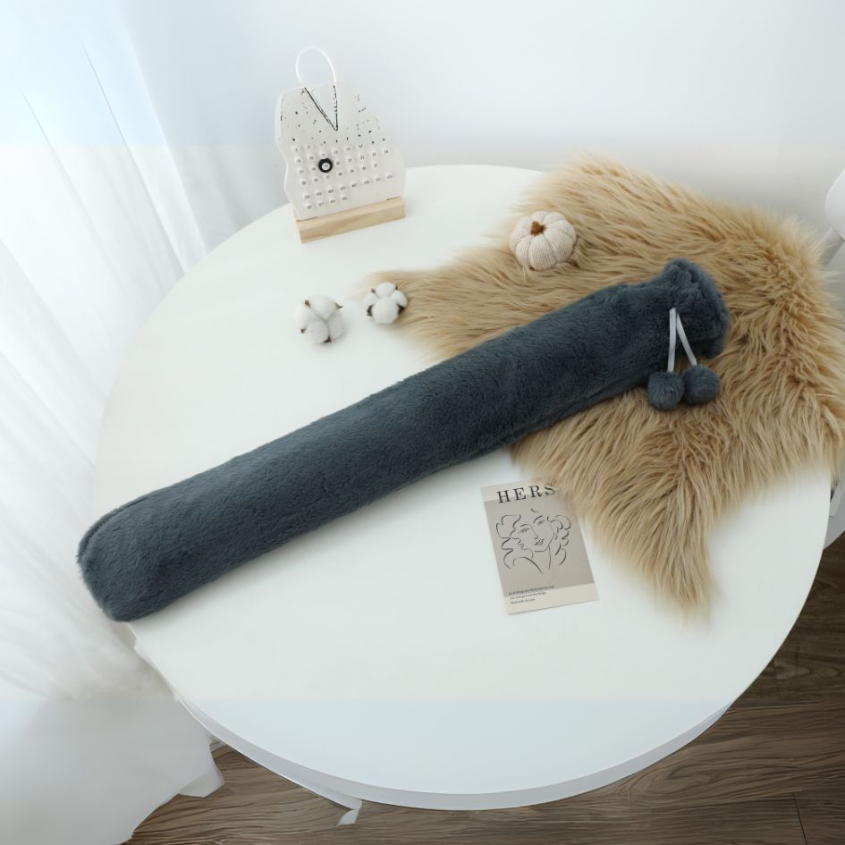 VIROSA Extra Long 2L Hot Water Bottle with Plush Cover & Pom Poms – Pain Relief & Winter Comfort
