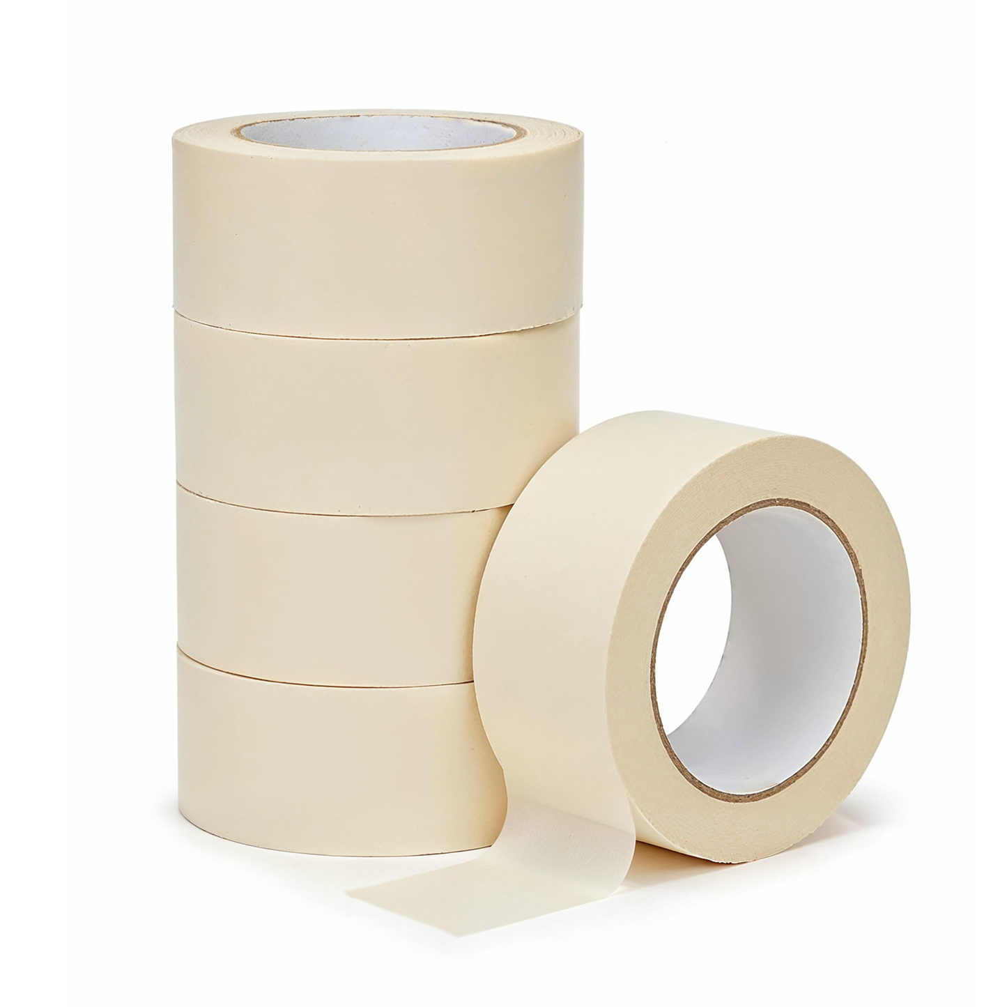 Pack of 5 Masking Tape Rolls - 48mm Wide, 50 Metres