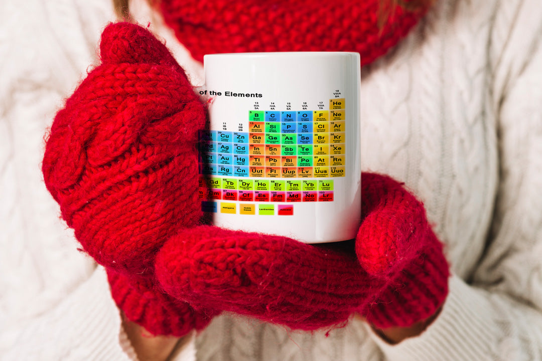 VIROSA Chemistry Mug – Periodic Table of The Elements – Science Gift for Students, Teachers, Chemists – Educational & Fun Coffee Cup – 11oz Ceramic Mug for School, Lab, or Home Use