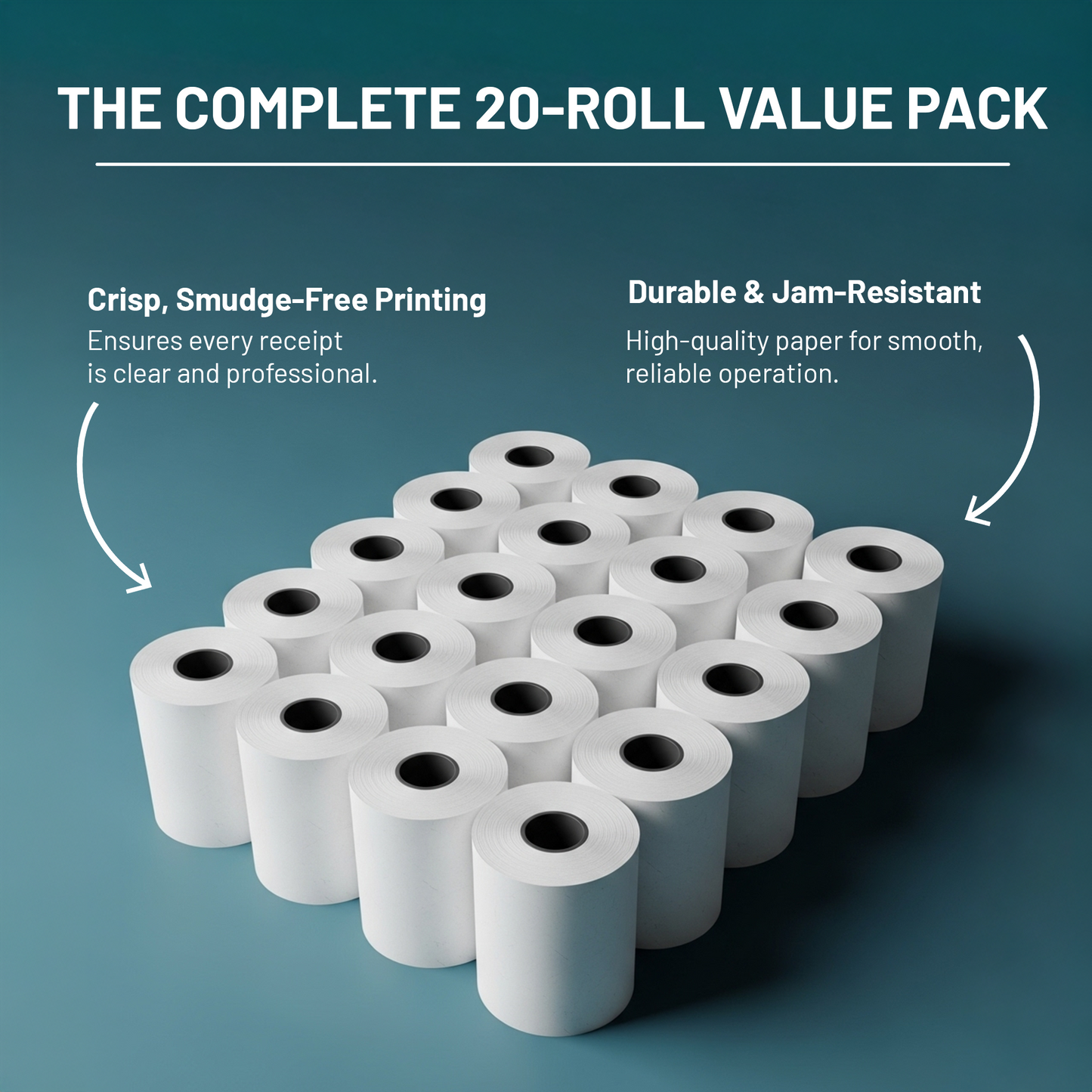VIROSA Thermal Till Rolls, 57mm x 40mm, BPA-Free Receipt Paper, Red Warning Stripe, PDQ Payment Terminal Compatible – 20/50 Pack